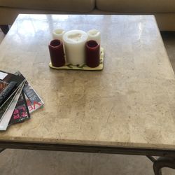 Marble Coffee Table And Matching End Table 