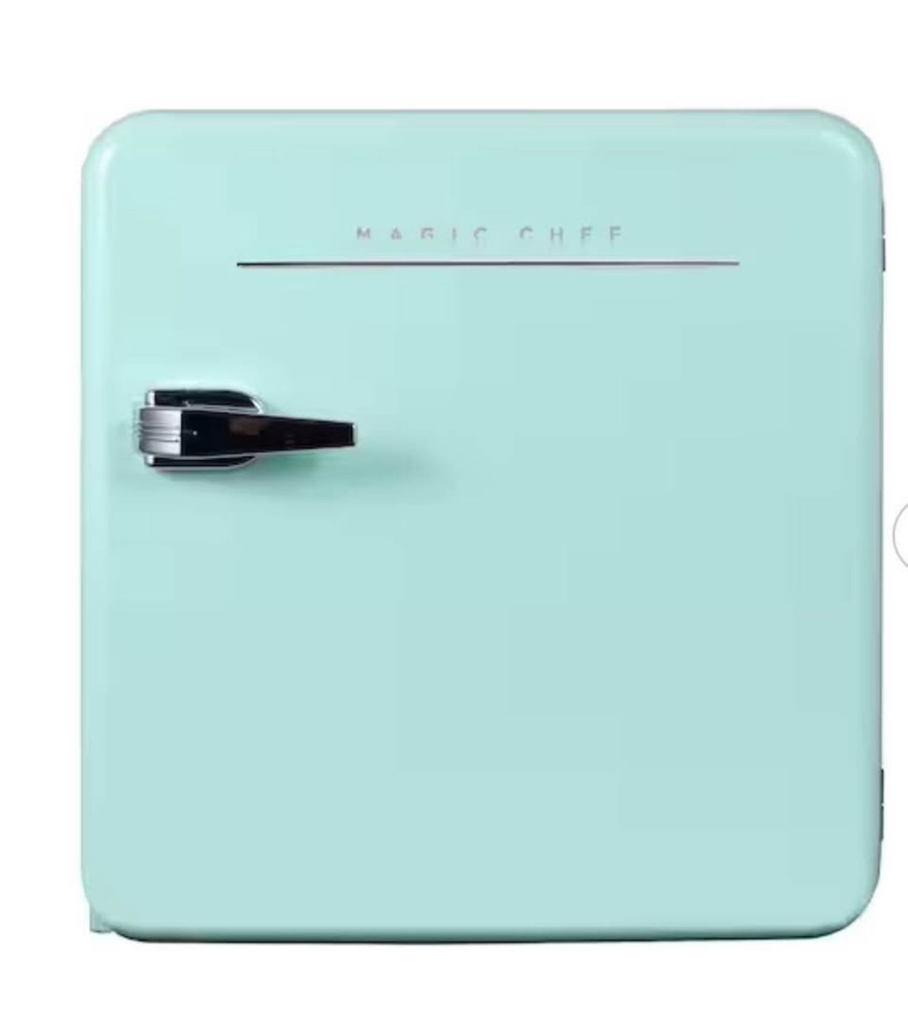 Magic Chef 17.5 in. 1.6 cu. ft. Retro Mini Refrigerator in Mint Green, Without Freezer