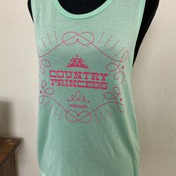 Stage Coach Tank Top Green Shirt Women’s Medium Country Music Festival Rodeo