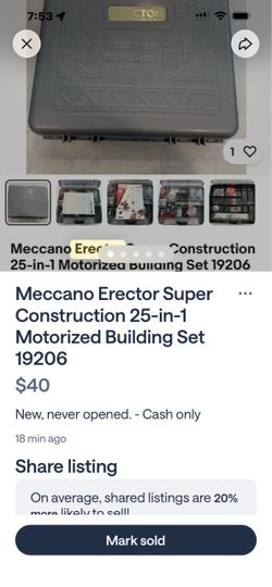 Meccano Erector Super Construction 25-in-1 Motorized Building Set