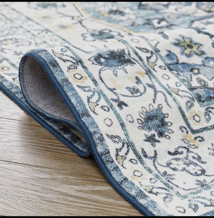 6x9 Distressed Medallion Soft Large Lightweight Carpet