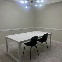 White Dining Table And 4 Chairs