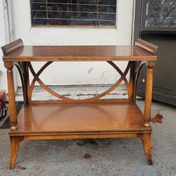 2 Tier Tray Table End Side Table Mid-Century Modern 