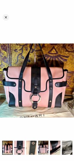 BVLGARI PINK AND BLACK PURSE IN GOOD CONDITION