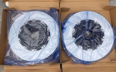 2015-2020 Dodge Charger Challenger Hellcat Redeye Scatpack Widebody Front Slotted 2pc Rotors