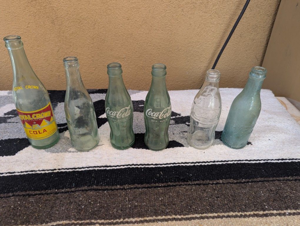 Antiques Soda Bottles Set 5 Pieces