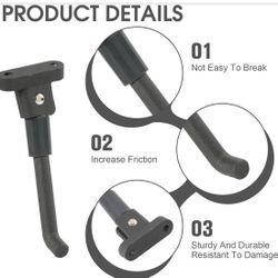 Scooter Kickstand Compatible with Electric Scooters, Durable Side Foot Support Parking Stand Replacement with Screws, Easy In