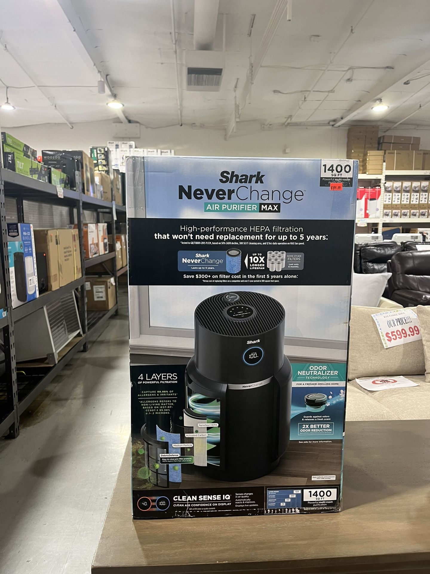 Shark HP305 Never Change Air Purifier Max with Odor Neutralizer Tech, Black $199.99