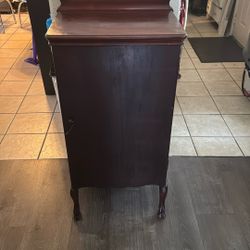 Antique mahogany music cabinet
