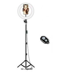 10" Selfie Ring Light RGB LED with Tripod Stand & Cell Holder for Live Stream/YouTube/Tik Tik/MakeUp‼️PRICE FIRM‼️