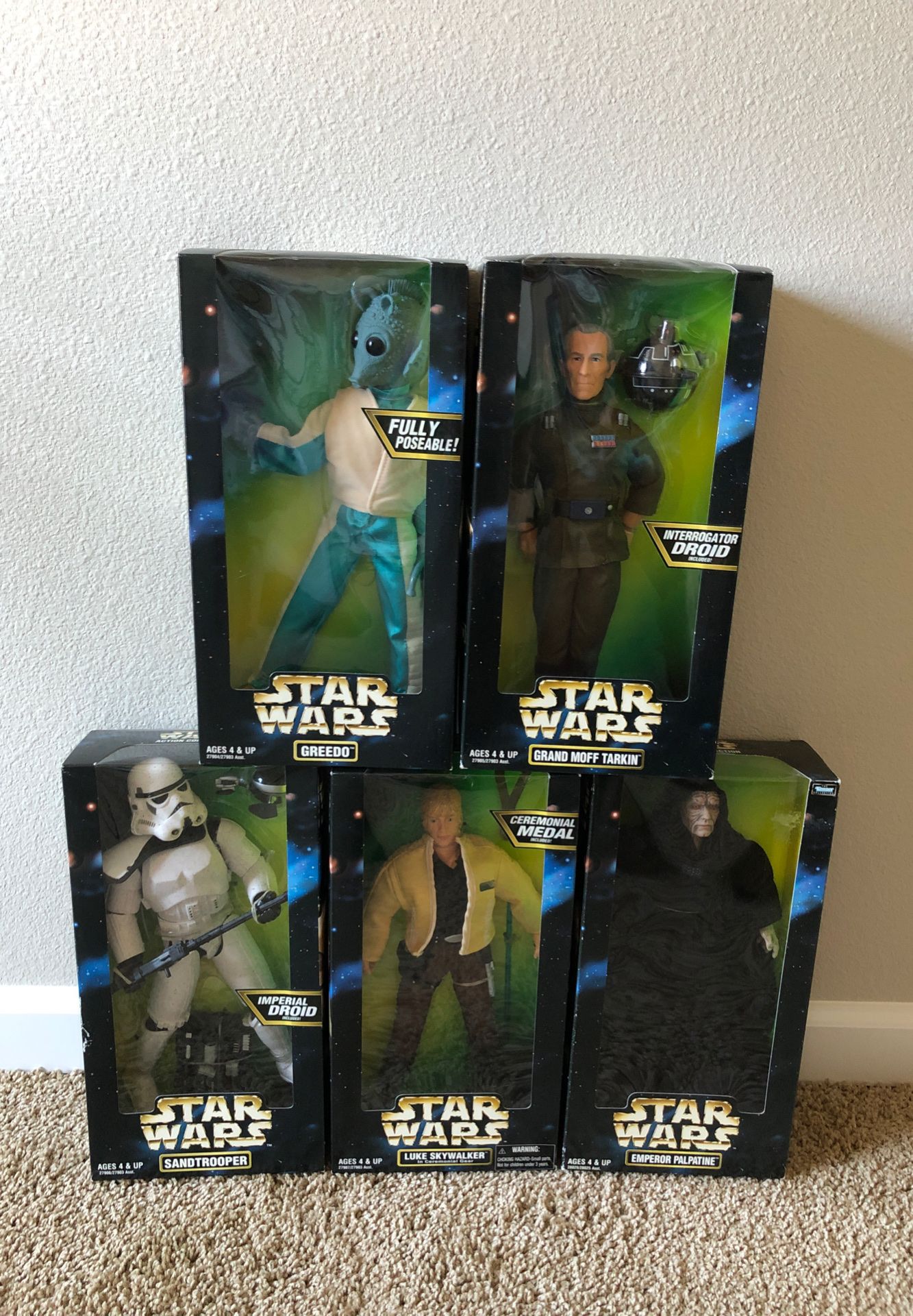 Set of 5 Star Wars Collectible Action Figures Original Box