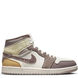 [DM9652-102] Mens Air Jordan Retro 1 Mid SE Craft 'Taupe Haze'