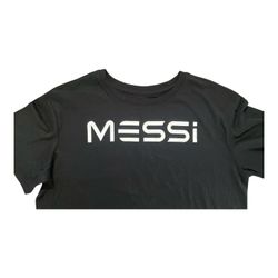 MESSI Graphic Black Cropped T-Shirt Small