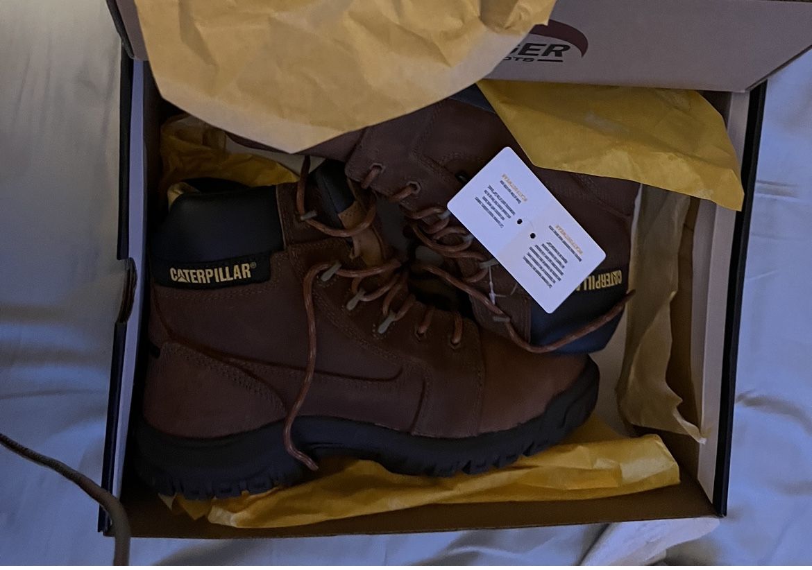 Caterpillar 9.5(FEMALE ) Steel Toe Work Boots Brand New 