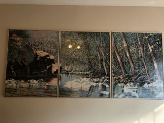 3-piece framed scenery art print, art collection item