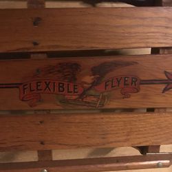 Flexible Flyer Wooden And Iron Sled 