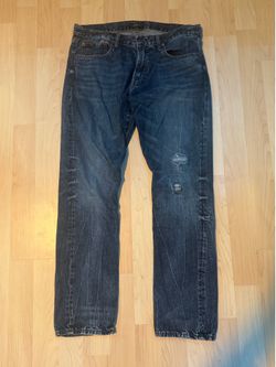 Polo Ralph Lauren Varick Slim Straight Distressed Jeans 34x32