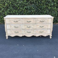 French Provincial Triple Dresser Chest Of Drawers 