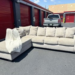 Free Delivery - Beige Sectional Sofa/Couch 