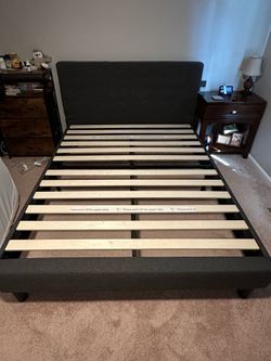 Queen Size Bed Frame- Grey