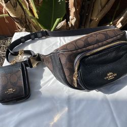 Coach Belt Bag with Zip Card Case