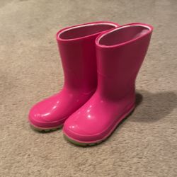 Pink Rain boots 