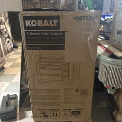 Kobalt 5-Drawer Rolling Tool Cabinet + Full Socket & Ratchet Set – New Bundle 