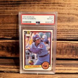 1983 Donruss Ryne Sandberg PSA 8 CUBs Baseball Card