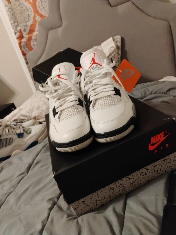 Retro Jordan 4 "Cement Gray " Men Size 11.5