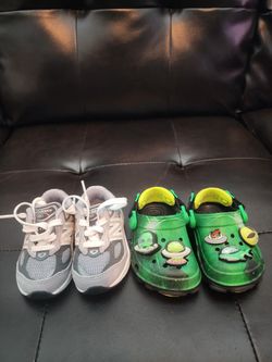 New Balance 990's And Alien Crocs With Light Up Jibitz (Both Kid Size's 4c) New Condition 1x Wear Only 