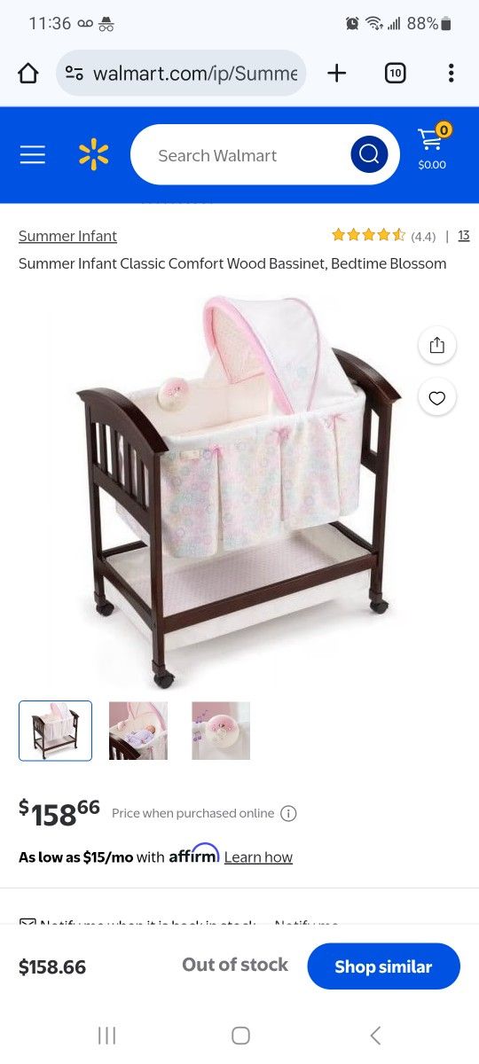 Summer Infant Classic Comfort Wood Bassinet