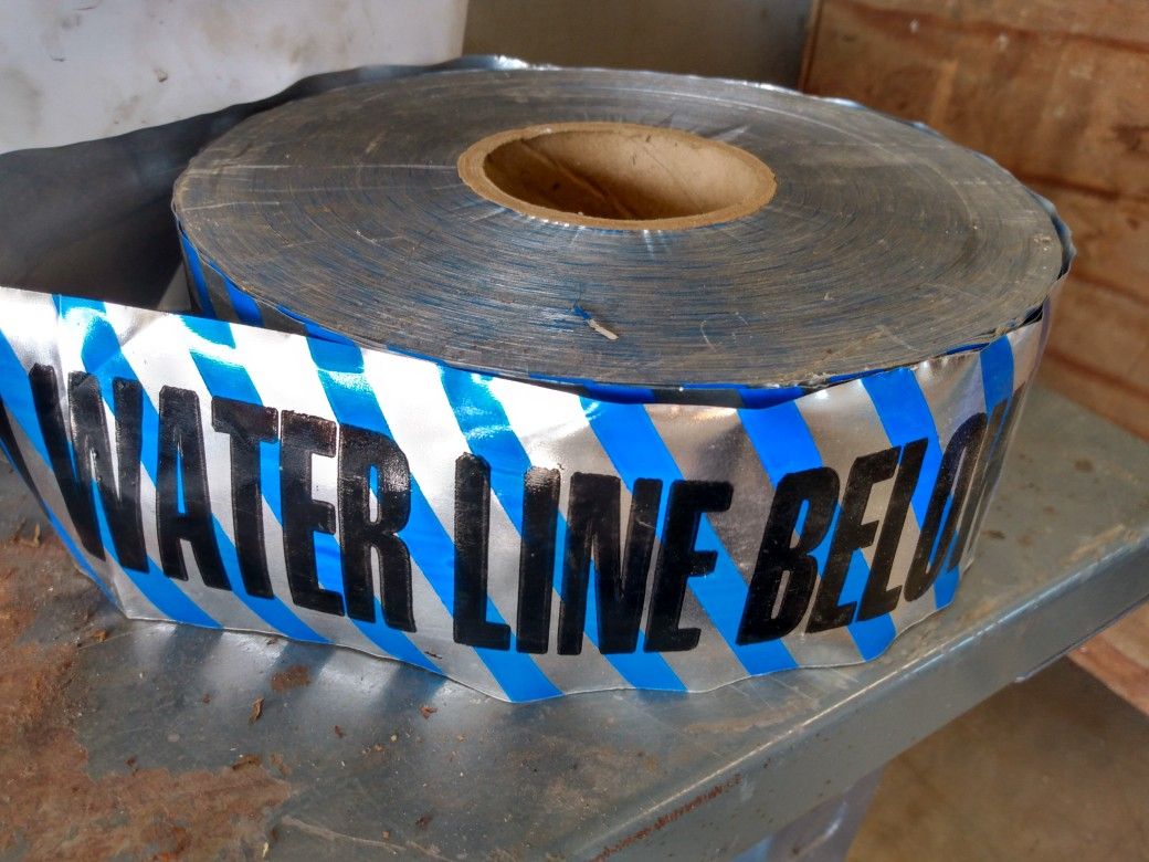 High visibility utility line marking tape