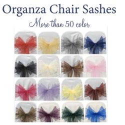 Organza Chair Sashes For Clearance 