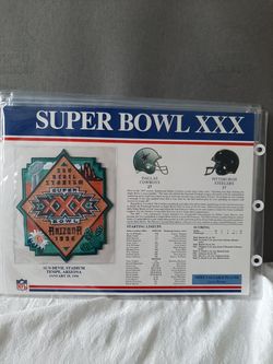 1996 Super Bowl XXX Patch Dallas Cowboys and Pittsburgh Steelers