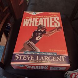 Vintage Wheaties Box Steve Largent Contents Of Box Not Edible Box Is Decades Old Cash  Porch Pickup Redmond 