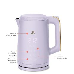 Beautiful 1.7-Liter Electric Kettle 1500 W with One-Touch Activation,