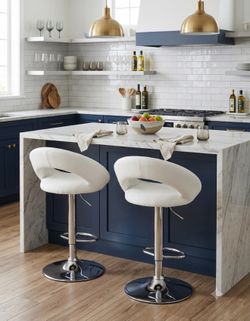 Used white bar stools $50  for both