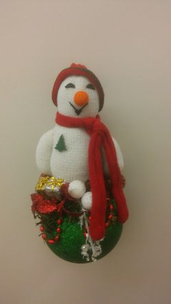 Knitted Snowman Ornament