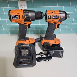 RIDGID 18V BRUSHLESS HAMMER DRILL 1,250 IBS. TORQUE IMPACT DRIVER 4 MODE (2) 6.O BATTERIES & CHARGER  BRAND NEW NEVER USED  MIRAMAR