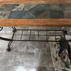 Tile Cast Iron Entry Table 