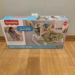 Fisher-Price Infant-to-Toddler Rocker Seat with Vibrations and Removable Toy Bar. Brand new
