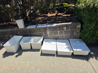 10 storage bins, stackable with casters! Home organization or office