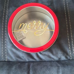 New Place & Time Merry Christmas Holiday Fudge Cookie Treat Container Box
