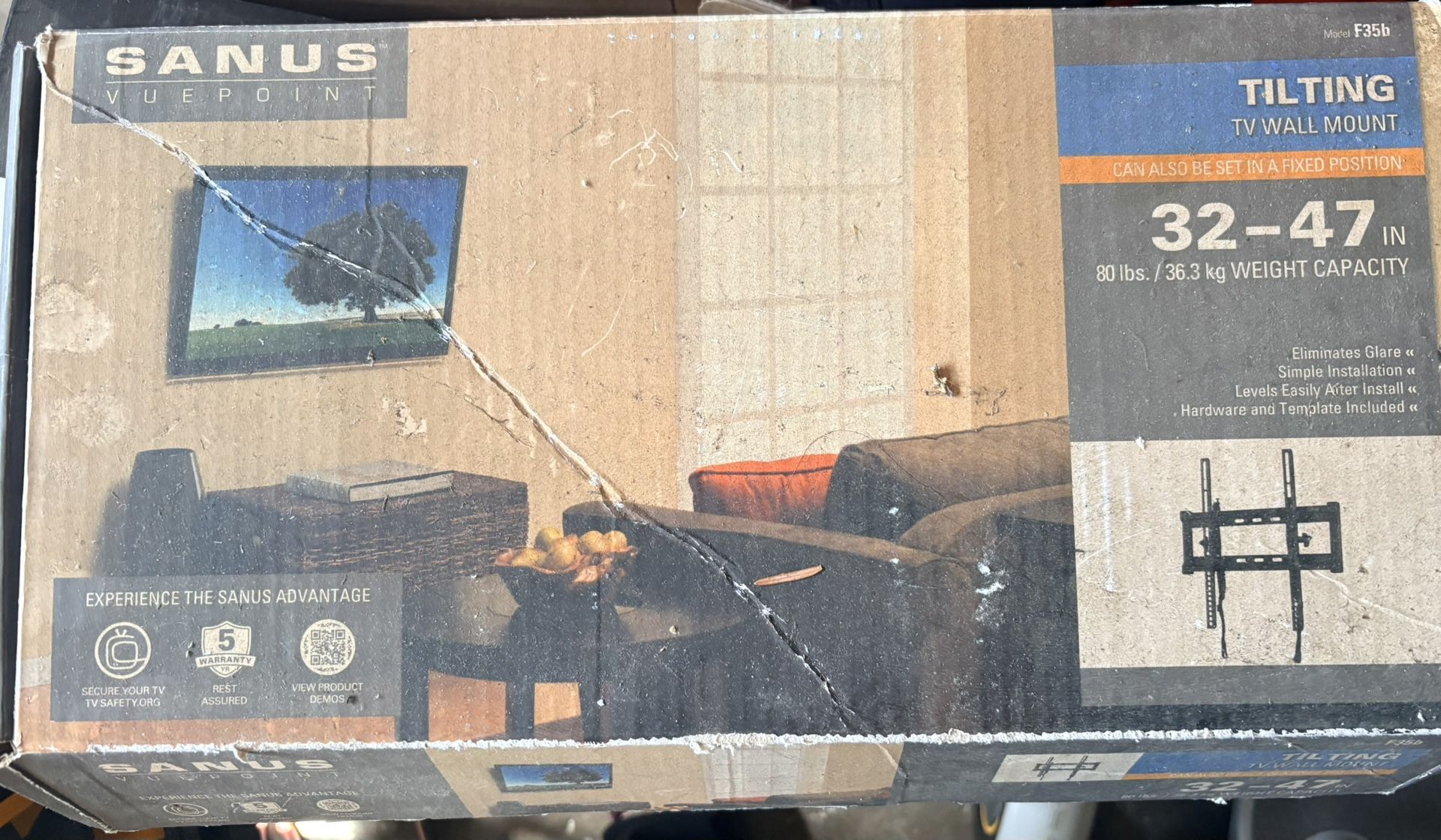 32-47” TV Tilting Wall Mount 