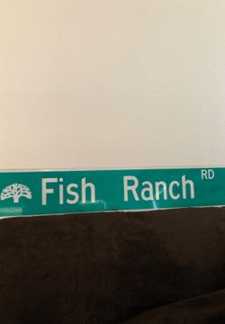 Fish Ranch RD reflective sign