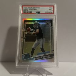 2023 Panini Donruss Optic Aidan O’Connell Holo Rated Rookie #258 PSA 9