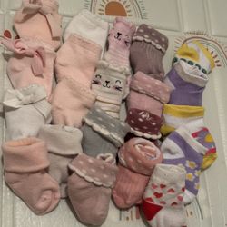 Baby Girl Socks 0-3 Months 21 Pairs