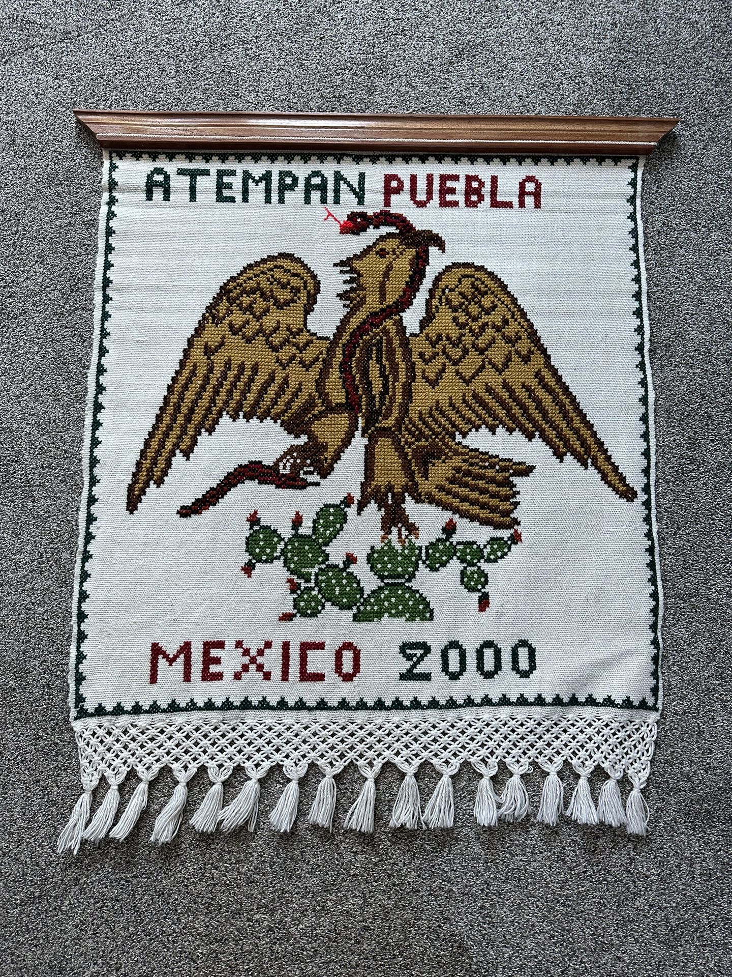 Atempan Puebla Mexico 2000 hand knit display piece