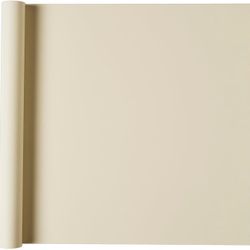 Cream White Wallpaper - 394''x24''- Self-Adhesive, Removable and Waterproof -Beige Peel and Stick Contact Paper for Cabinet, Countertop, Desktop, Rent