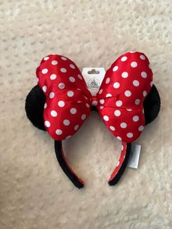 Minnie Mouse Big Red Bow Adult Ears Headband